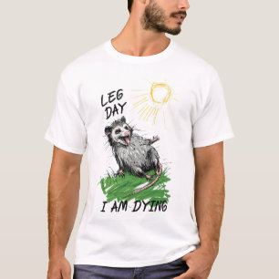 Lustiges Possum Opossum Beintraining Übung Fitness T-Shirt