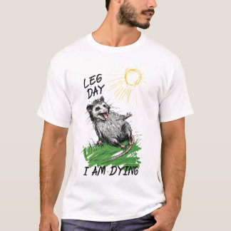 Lustiges Possum Opossum Beintraining Übung Fitness T-Shirt