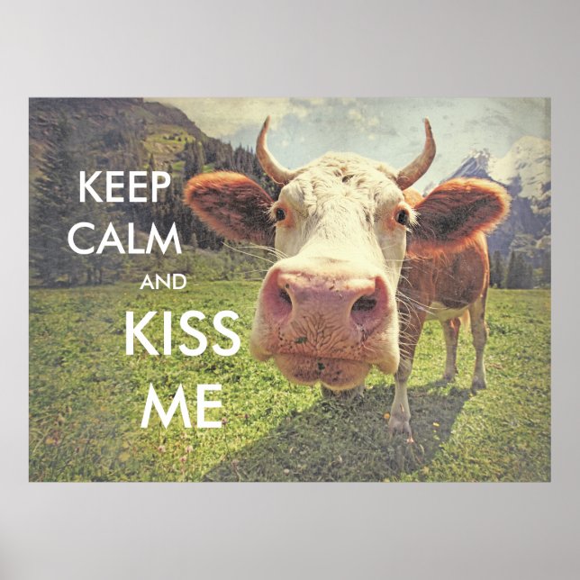 lustiges Poster BEHALTEN CALM (Vorne)