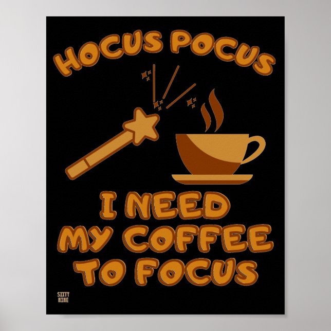 lustiges Poster "HOCUS POCUS.." (Vorne)