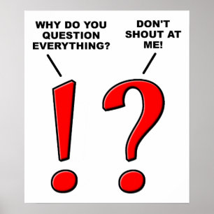 Lustiges Poster mit Punktuation