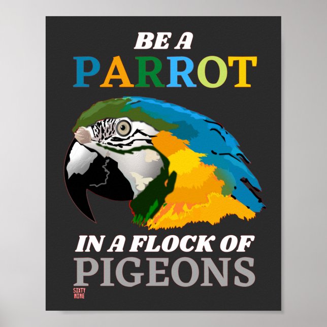 lustiges Poster "SEIN EIN PARROT..." (Vorne)