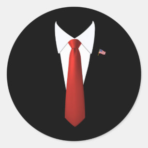 Lustiges Präsident Trump Anzug Faules Halloween Ko Runder Aufkleber