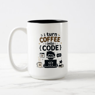 Lustiges Programmierer-Design Zweifarbige Tasse