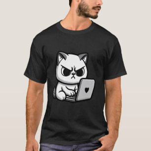 Lustiges Programmierer-Entwickler-Katze-Coding T-Shirt