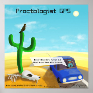 Lustiges Proktologie-GPS-Poster Poster