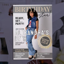 Lustiges Promi-Magazin-Cover-Zeitung Bday-Foto