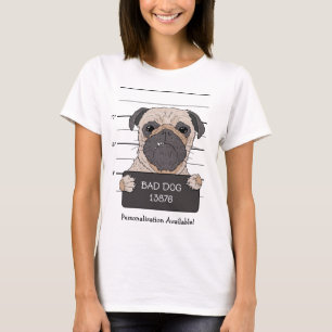 Lustiges Pug-Mugshot T-Shirt