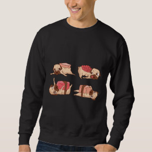 Lustiges Pugs Foodie Design Sweatshirt