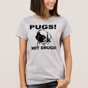 Lustiges Pugs Not Drugs T-Shirt