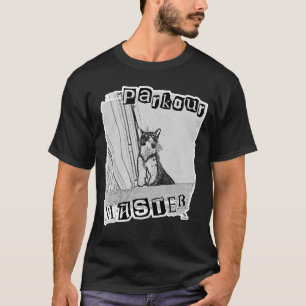 Lustiges Punk-Kitty-Design für Parkour-Meister T-Shirt