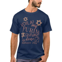Lustiges Purim Namenskostüm Rosen-Goldmagen david