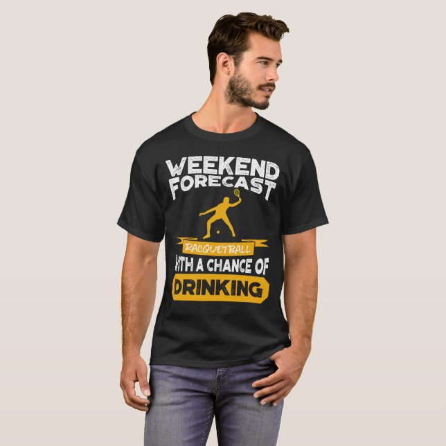 Lustiges Racquetball-T-Shirt T-Shirt (Vorne ganz)