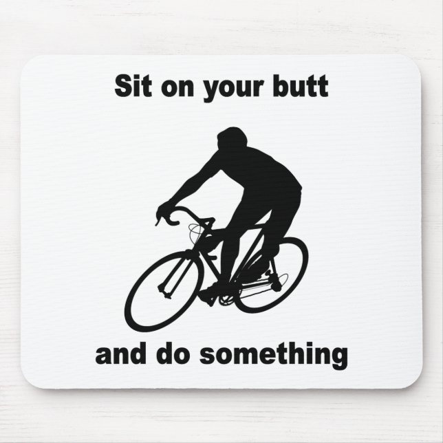Lustiges Radfahren Mousepad (Vorne)