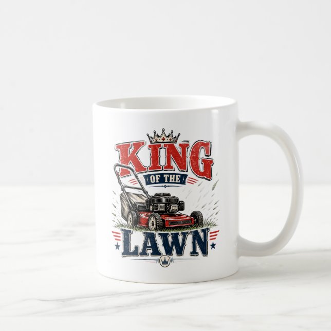 Lustiges Rasentraktor-Vater-Tassendesign Kaffeetasse (Rechts)