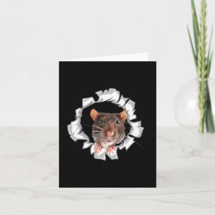 Lustiges Ratten-Maus-Liebhaber Grafik-Design-Gesch Karte