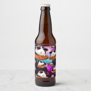 Lustiges Raummeerschweinchen Bierflaschenetikett