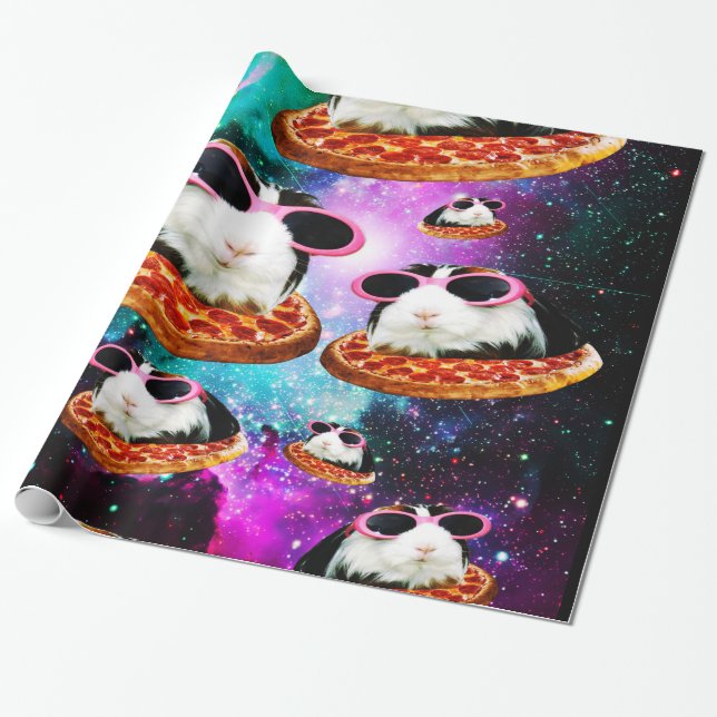 Lustiges Raummeerschweinchen Geschenkpapier (Ungerollt)