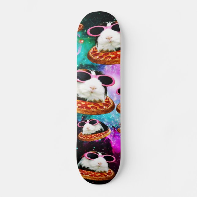 Lustiges Raummeerschweinchen Skateboard (Vorderseite)