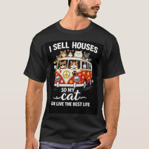 Lustiges Realtor-Katze-Shirt – Ich verkaufe Häuser T-Shirt