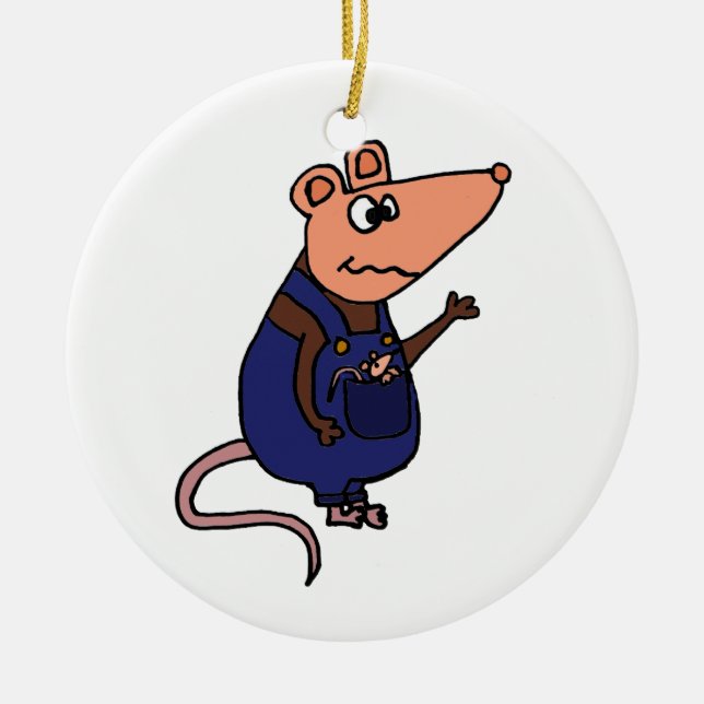 Lustiges Redneck-Opossum in den Gesamten Keramikornament (Vorne)