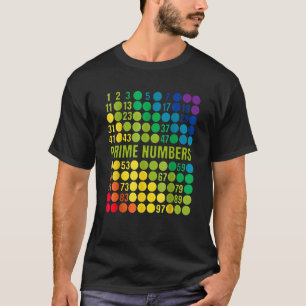 Lustiges Regenbogenraster aus Primzahlen Schullehr T-Shirt