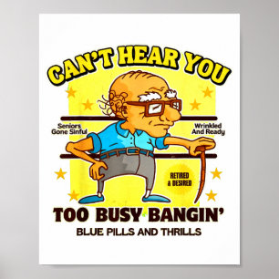Lustiges Renten-Boldes Ungeeignetes Lustiges Gag-G Poster