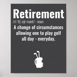 Lustiges Rentengolfzitat Ruheständler Golfen Poster