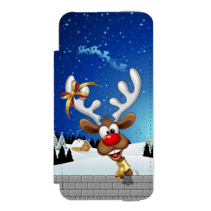 Lustiges Rentier-Gucken-Christmas-Meme Incipio Watson™ iPhone 5 Geldbörsen Hülle