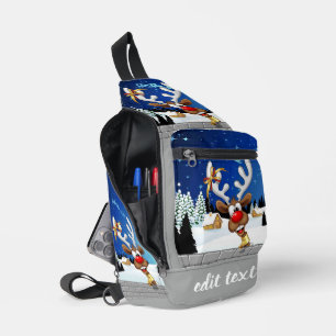 Lustiges Rentier-Gucken Weihnachten Meme Crossbody Bag