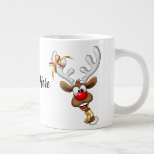 Lustiges Rentier-Gucken Weihnachten Meme Jumbo-Tasse