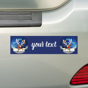 Lustiges Rentier-Spionier-Weihnachts-Meme Autoaufkleber