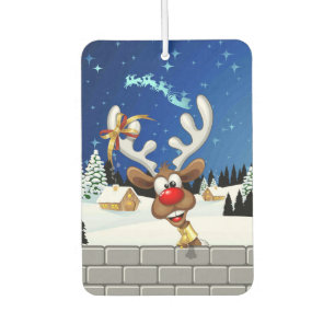 Lustiges Rentier-Spionier-Weihnachts-Meme Autolufterfrischer