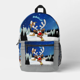 Lustiges Rentier-Spionier-Weihnachts-Meme Bedruckter Rucksack