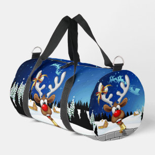 Lustiges Rentier-Spionier-Weihnachts-Meme Duffle Bag