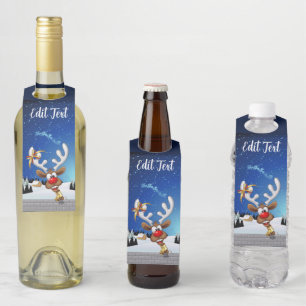 Lustiges Rentier-Spionier-Weihnachts-Meme Flaschenanhänger