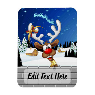 Lustiges Rentier-Spionier-Weihnachts-Meme Magnet