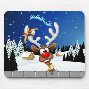 Lustiges Rentier-Spionier-Weihnachts-Meme Mousepad