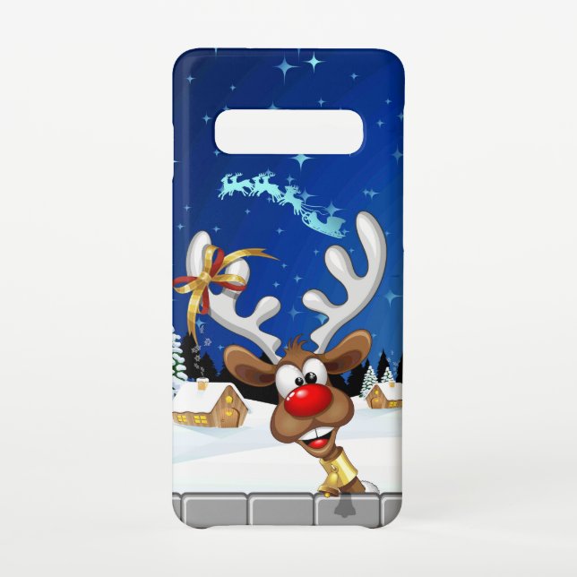 Lustiges Rentier-Spionier-Weihnachts-Meme Samsung Galaxy Hülle (Rückseite)