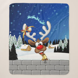 Lustiges Rentier-Spionier-Weihnachts-Meme Sherpadecke