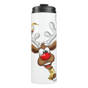Lustiges Rentier-Spionier-Weihnachts-Meme Thermosbecher