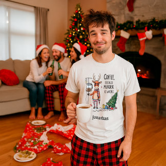 Lustiges Rentier-Weihnachts-Coffee-Shirt – individ T-Shirt
