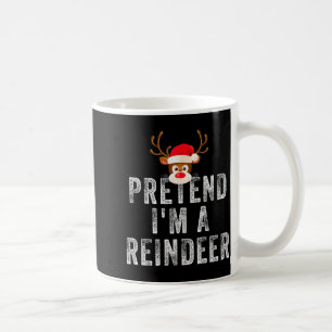 Lustiges Rentier-Weihnachtskostüm, tu so, als wäre Kaffeetasse