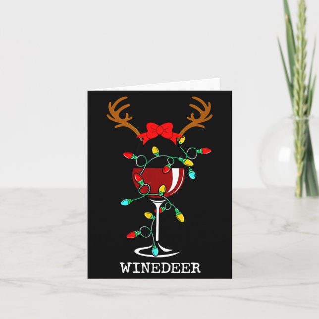 Lustiges Rentier Winedeer Reinbeer passende Paare  Karte (Vorderseite)