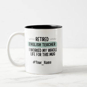 Lustiges Rentner-Geschenk für einen pensionierten Zweifarbige Tasse