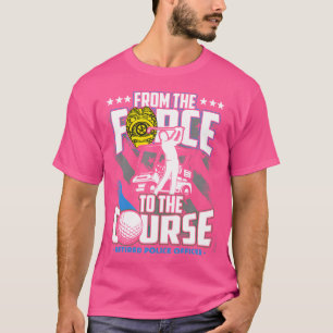 Lustiges Rentner-Polizist Golf-Rentengeschenk T-Shirt