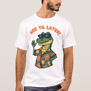 Lustiges Retro Alligator Bis Bald T-Shirt