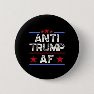 Lustiges Retro Anti-Trump AF, Anti-Faschismus, Pro Button