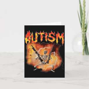 Lustiges Retro-autistisches und schwules Skelett A Karte