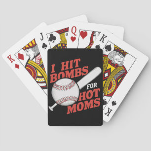 Lustiges Retro-Baseball Ich Schlage Bomben Für Hei Spielkarten